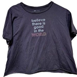 Believe There Is Good In The World T-Shirt XL Hippie Boho Artsy 2 Sided